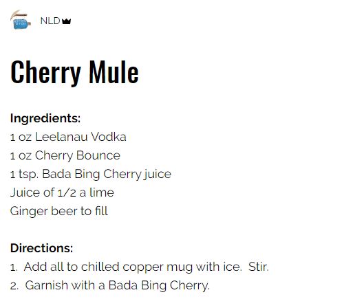 Northern Latitudes Distillery Cherry Mule Recipe