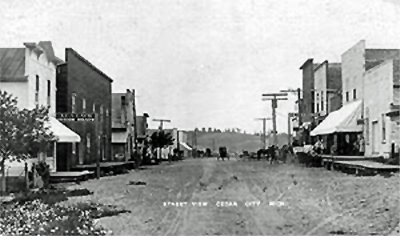 Main Street in Cedar, July 4, 1918
